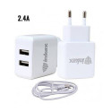 CHARGEUR TYPE C 2.4A 2X USB INKAX CD-01