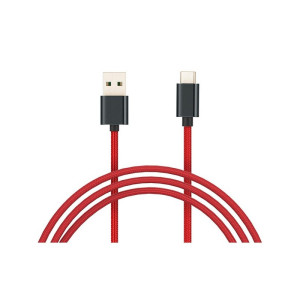 MI BRAIDED USB TYPE-C CABLE 100 CM - ROUGE