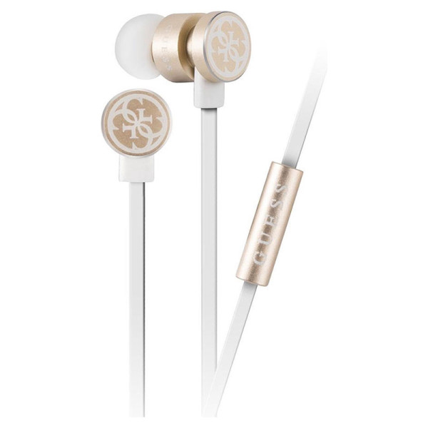 ÉCOUTEURS STÉRÉO INTRA-AURICULAIRES AVEC MICRO GUESS - BLANC